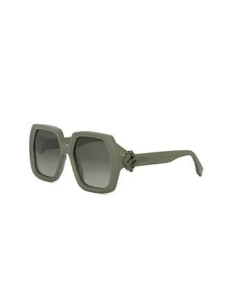 FENDI | FF Diamonds grüne eckige Sonnenbrille | 